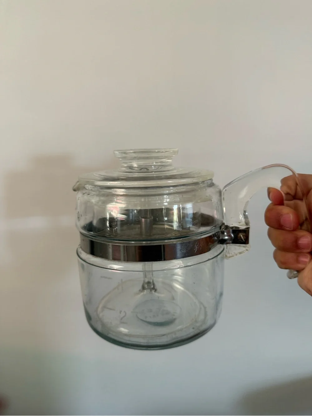Vintage Pyrex Flameware 4 Cup Glass Coffee Percolator 7754-B